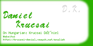 daniel krucsai business card